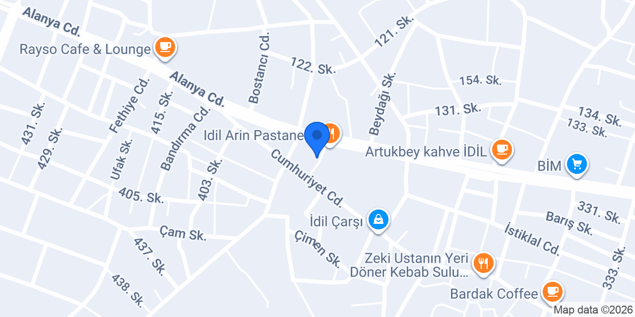Orhan Erkek Kuaförü konumu