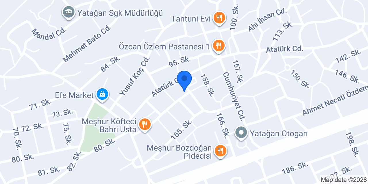 USTAM ÇİĞ KÖFTE YATAĞAN konumu