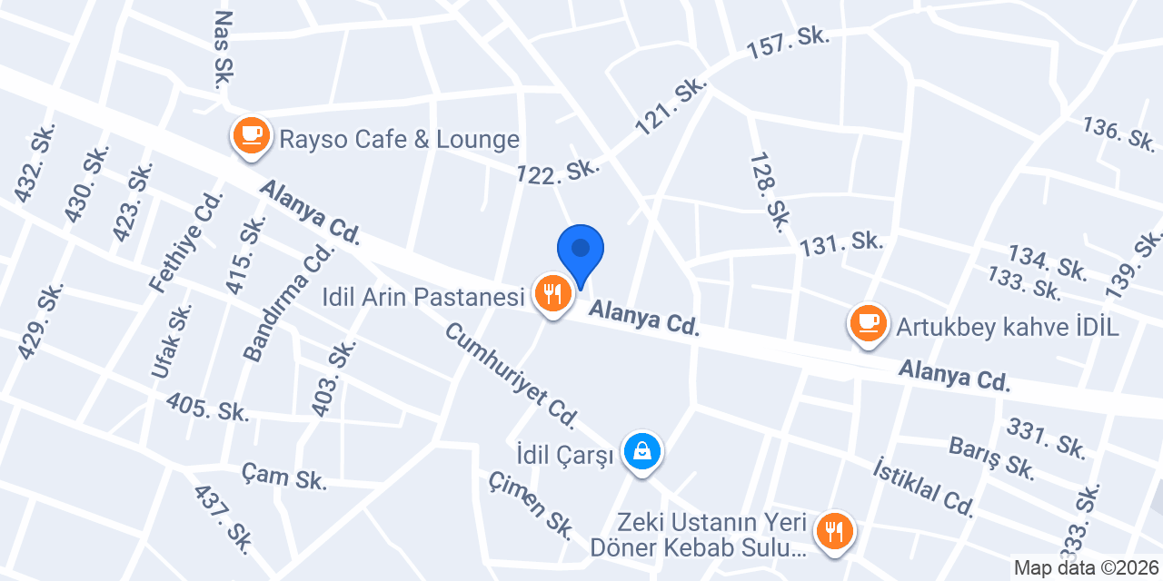İDİL OKULLAR PAZARI konumu
