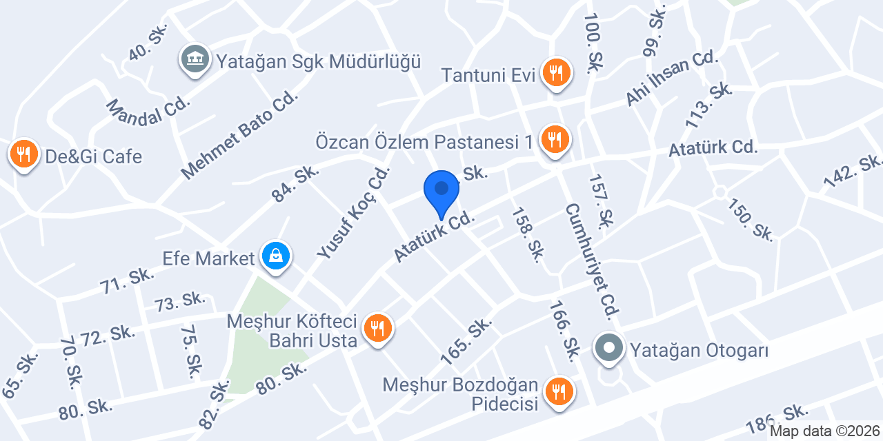 Ziraat Bankası Yatağan Şubesi konumu
