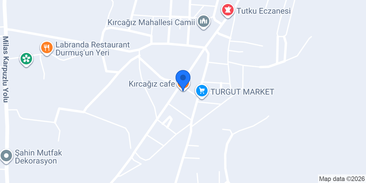 Kırcağız cafe konumu
