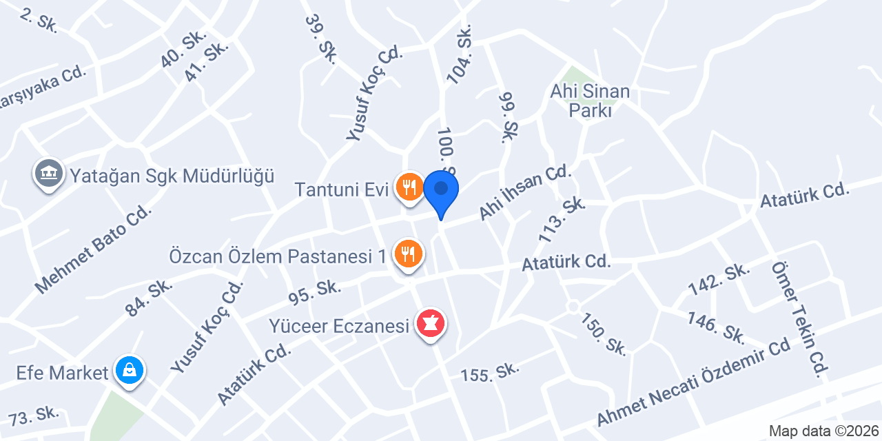 İnanlar Dekorasyon konumu