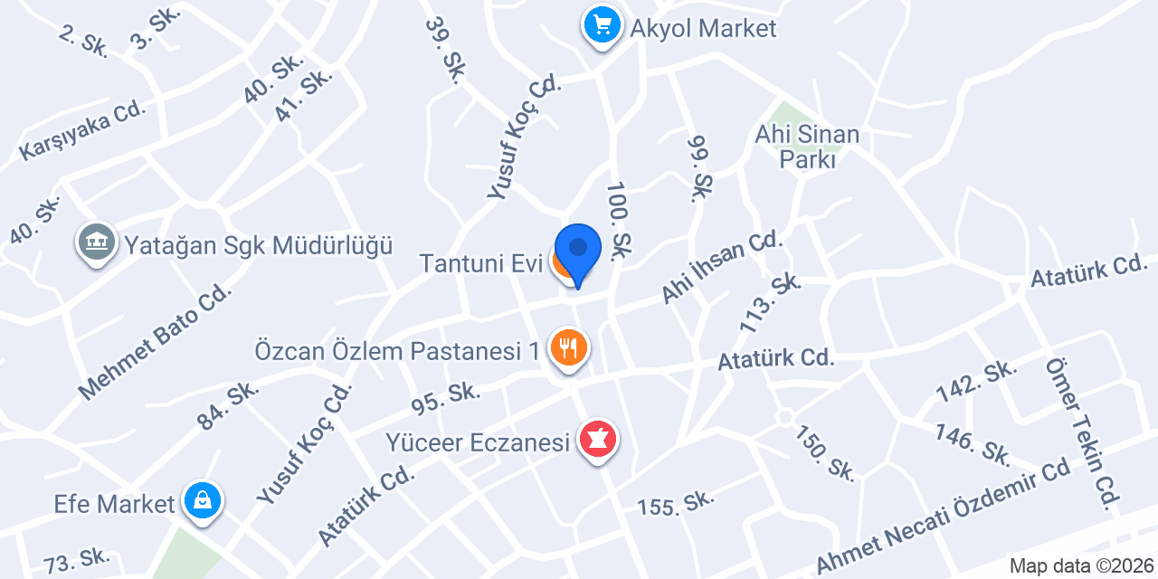 ÖZVARDAR RENT A CAR konumu