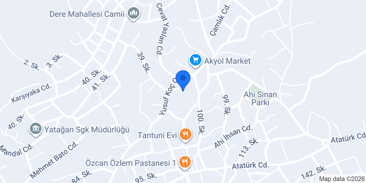 Yatağan İtfaiye Müdürlüğü konumu