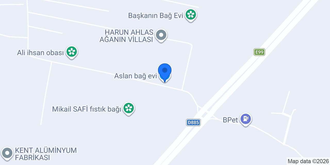 Aslan bağ evi konumu