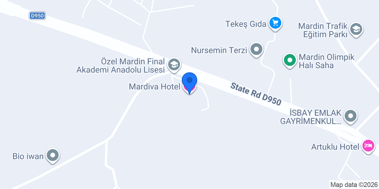 Mardiva Hotel konumu