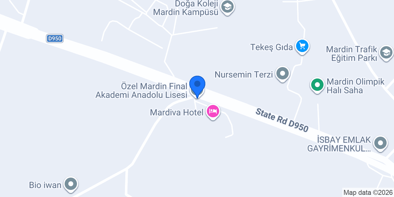 Özel Mardin Final Akademi Anadolu Lisesi konumu