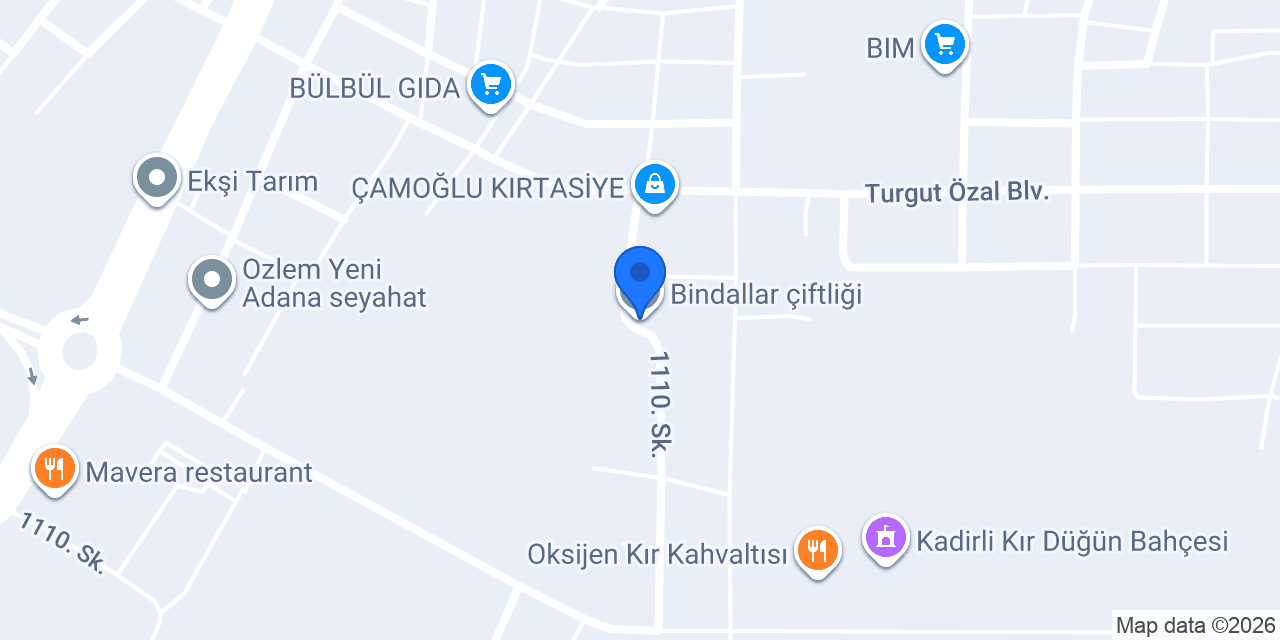 Bindallar çiftliği konumu