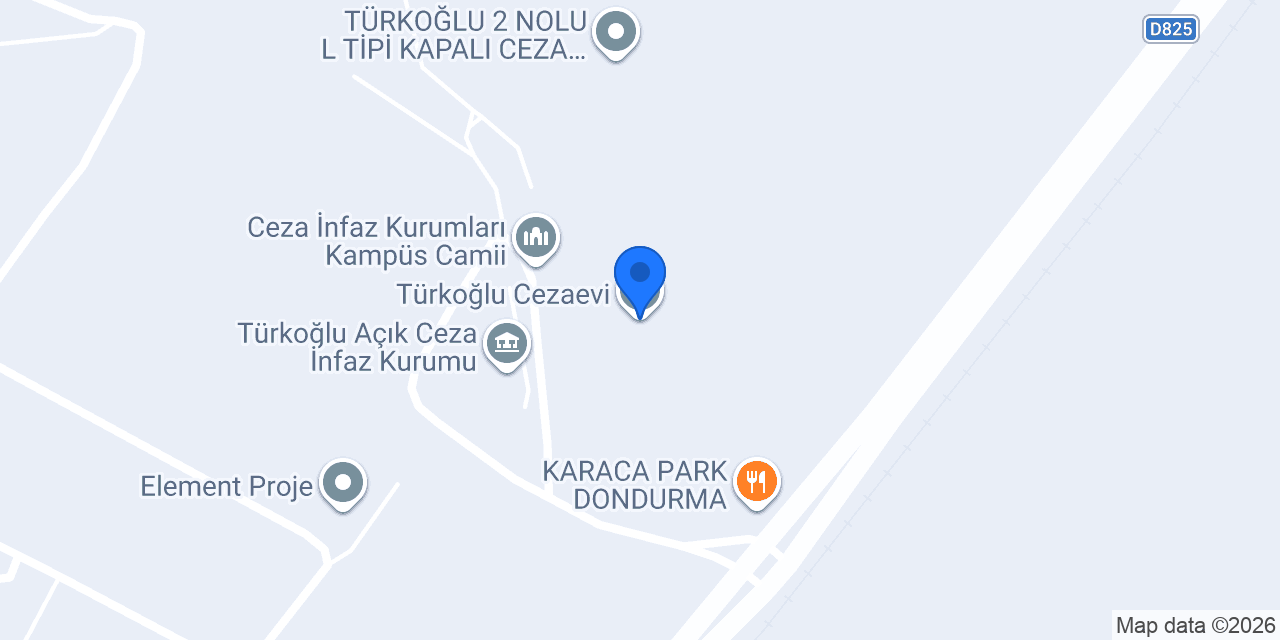 Türkoğlu Cezaevi konumu