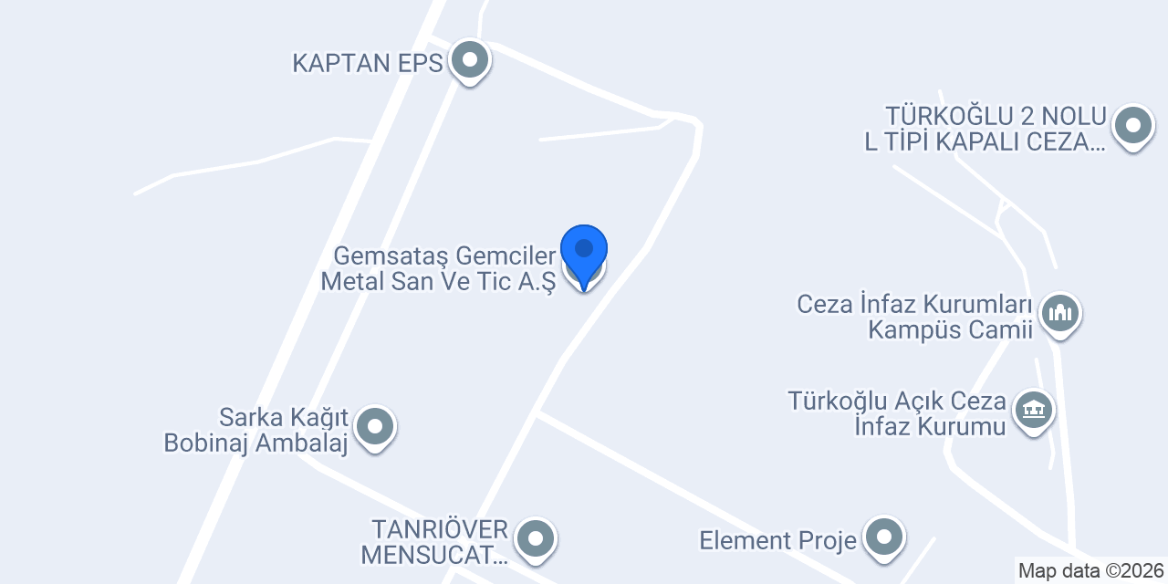 Gemsataş Gemciler Metal San Ve Tic A.Ş konumu