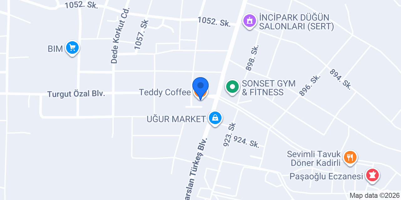 Teddy Coffee konumu