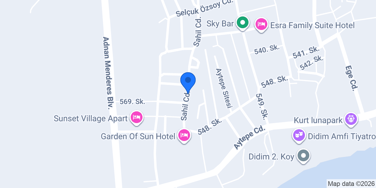 ROSE HOUSE APART DAİRELER DİDİM konumu