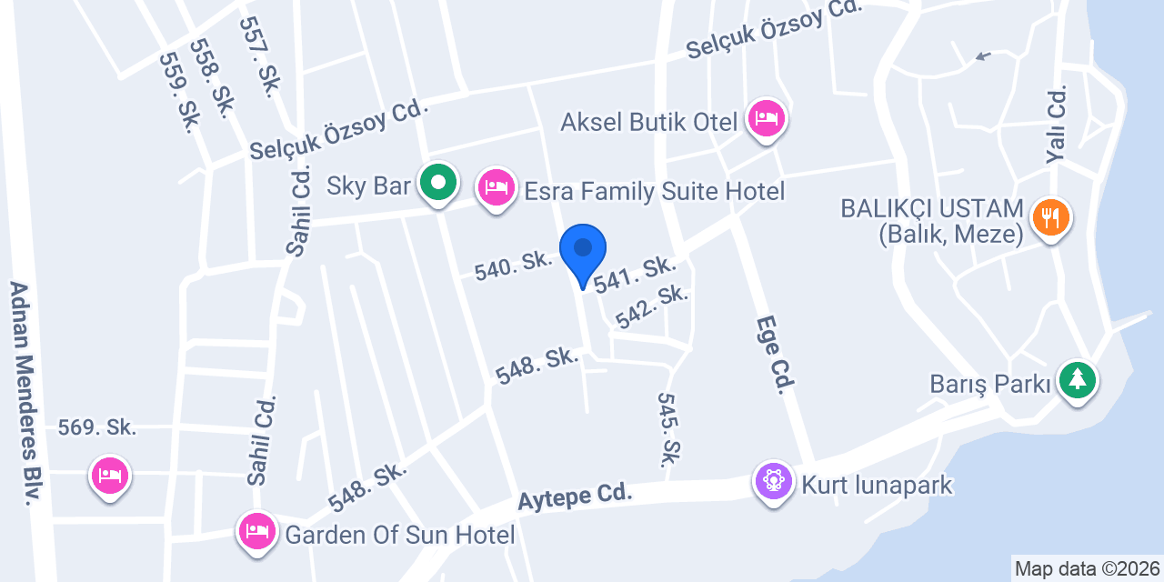AYDA Apart Didim Altınkum konumu