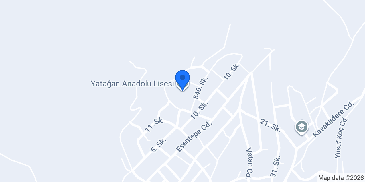 Yatağan Anadolu Lisesi konumu