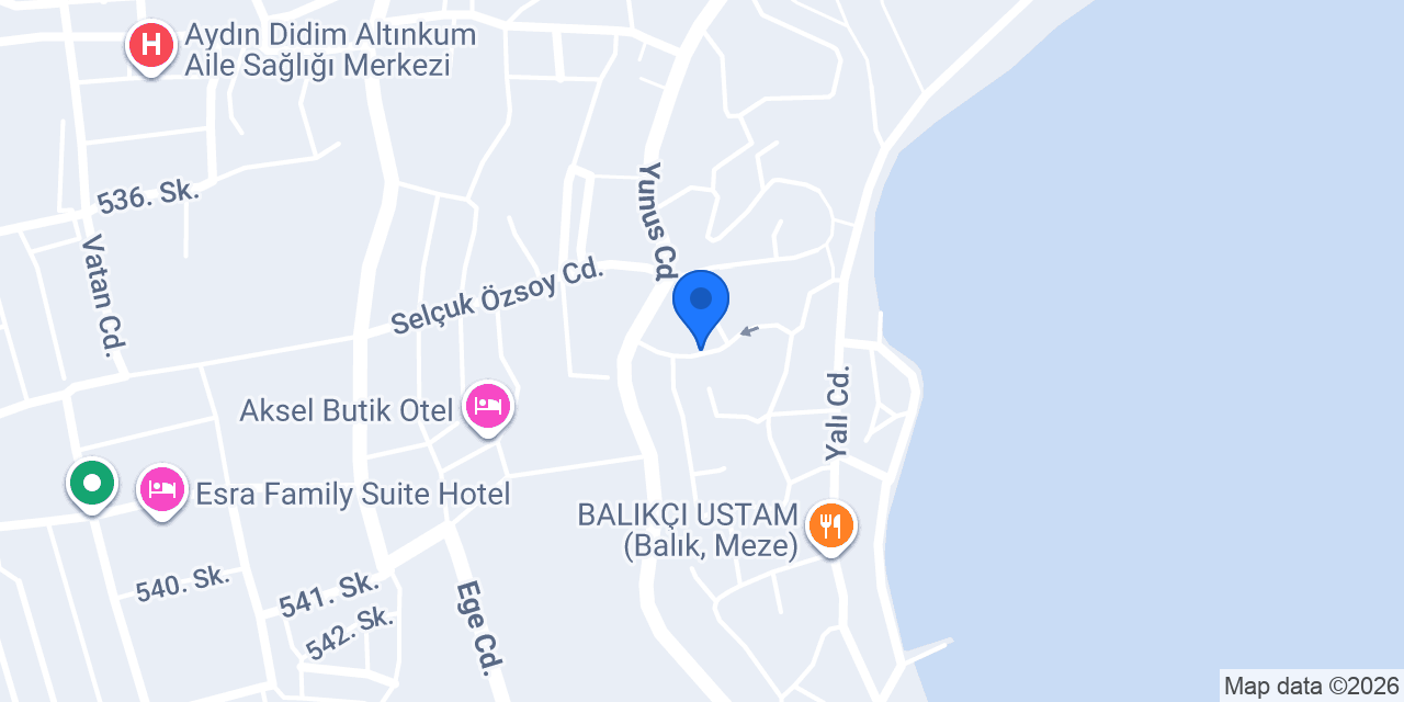 Evin Otel Didim konumu