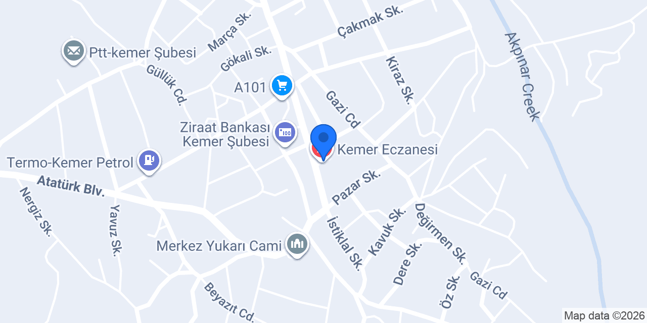 Kemer Eczanesi konumu