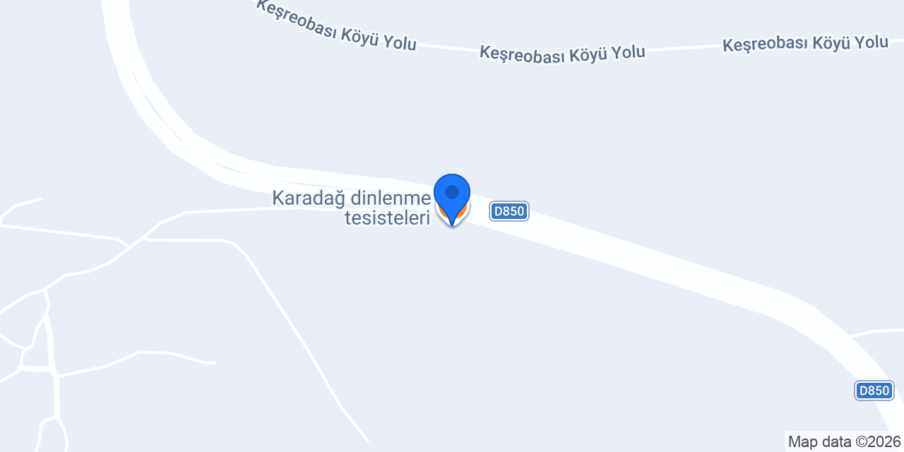Karadağ dinlenme tesisteleri konumu