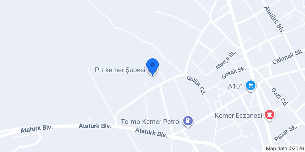 Ptt-kemer Şubesi konumu
