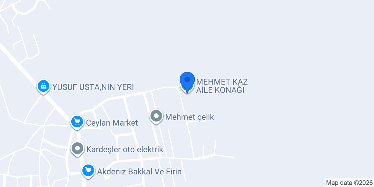 MEHMET KAZ AİLE KONAĞI konumu