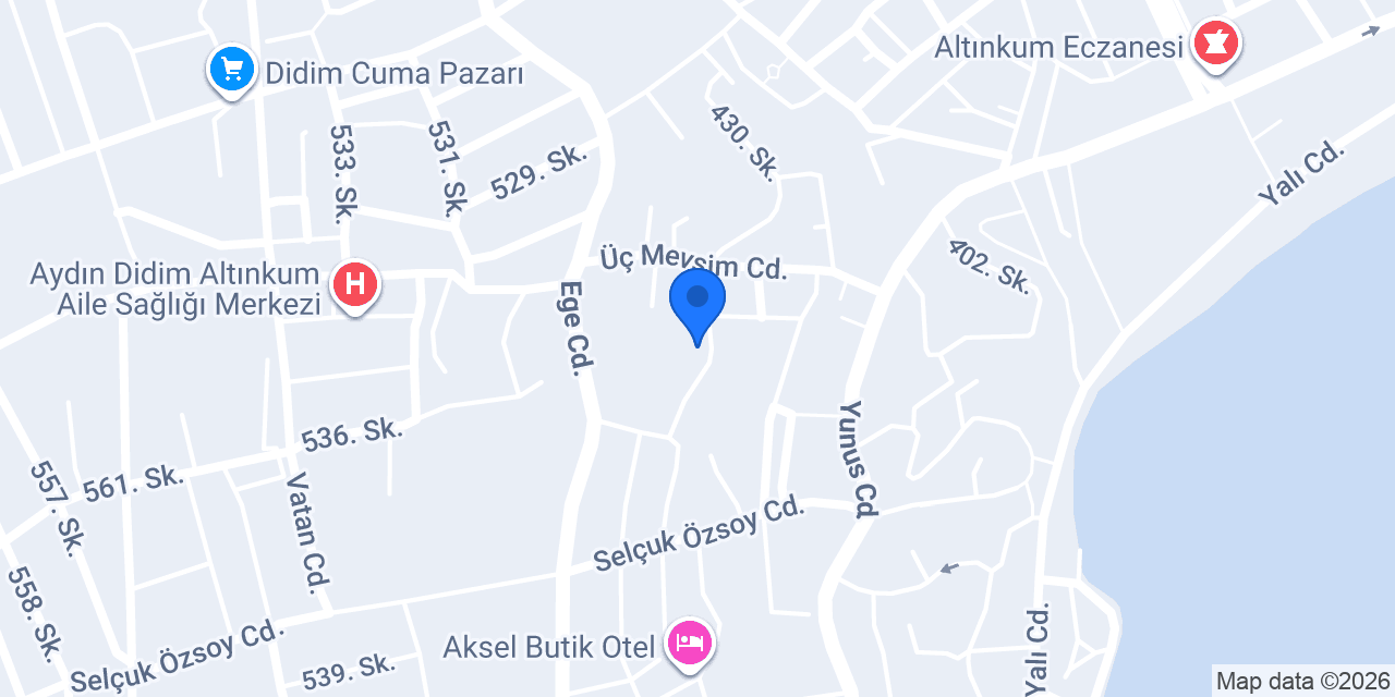 Benan Apart Otel Didim konumu