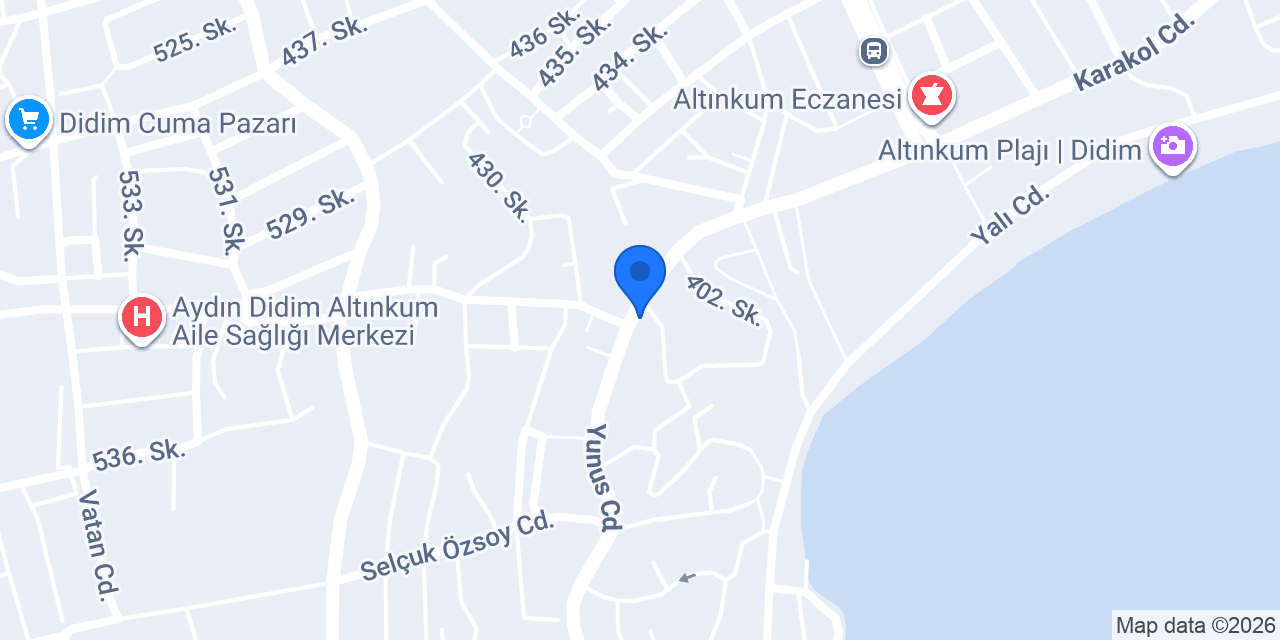 Yaz Butik Apart Otel Didim konumu