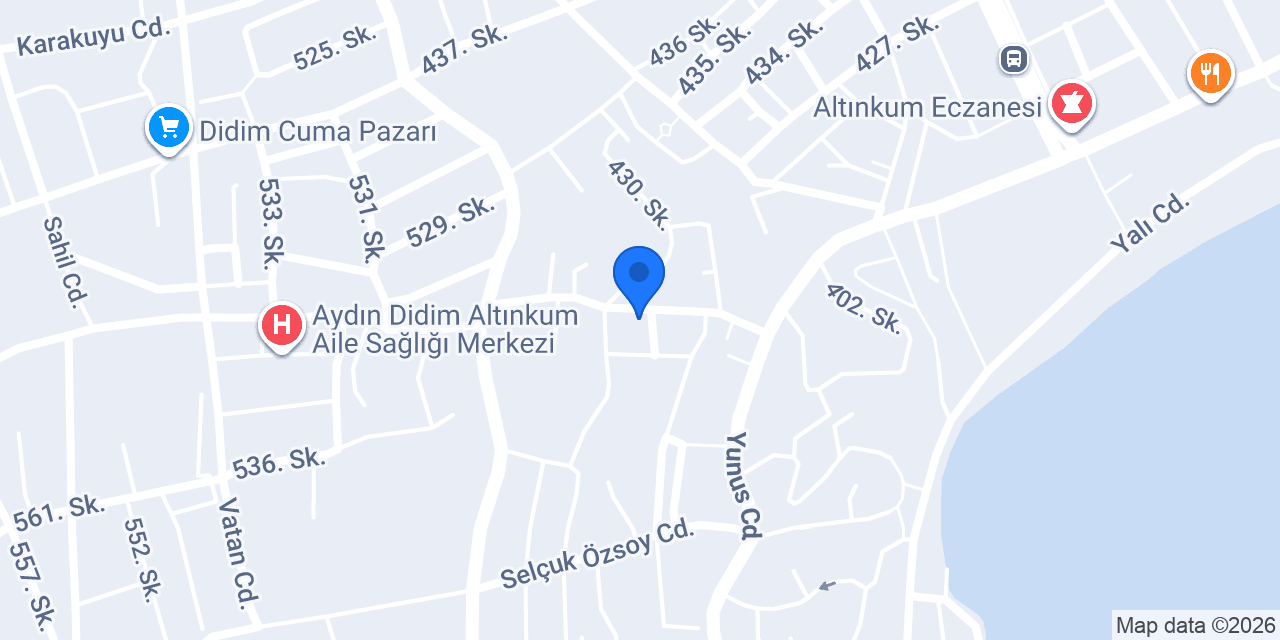 YAĞMUR APART OTEL konumu