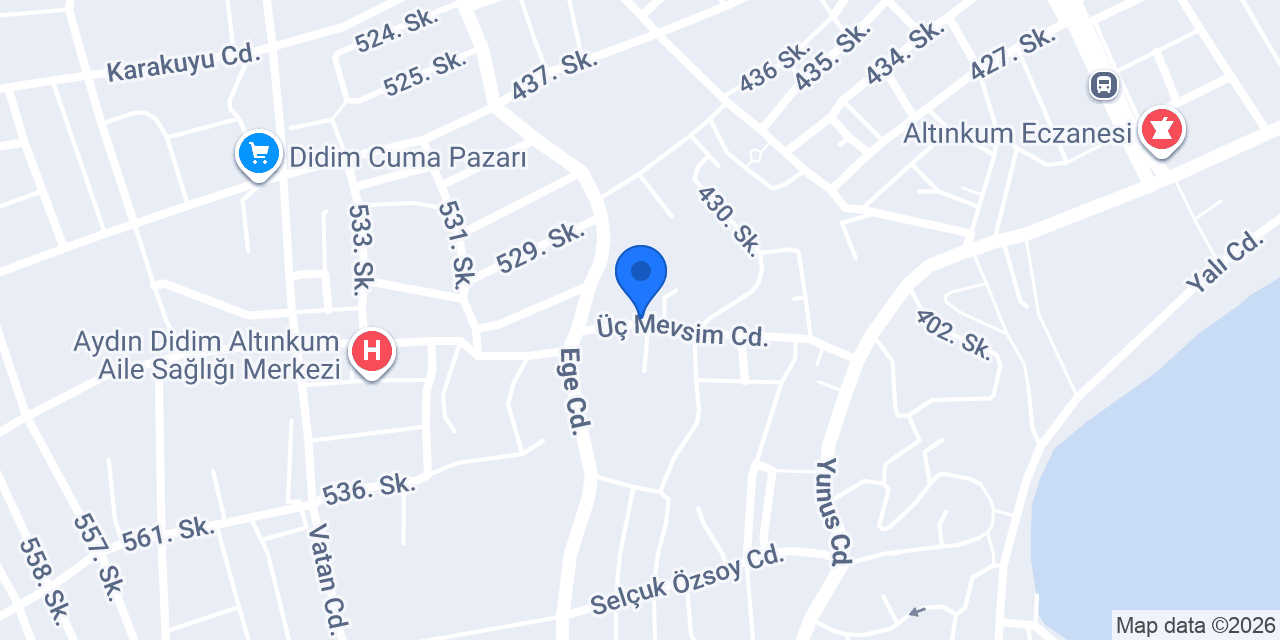 Üç Mevsim Otel konumu