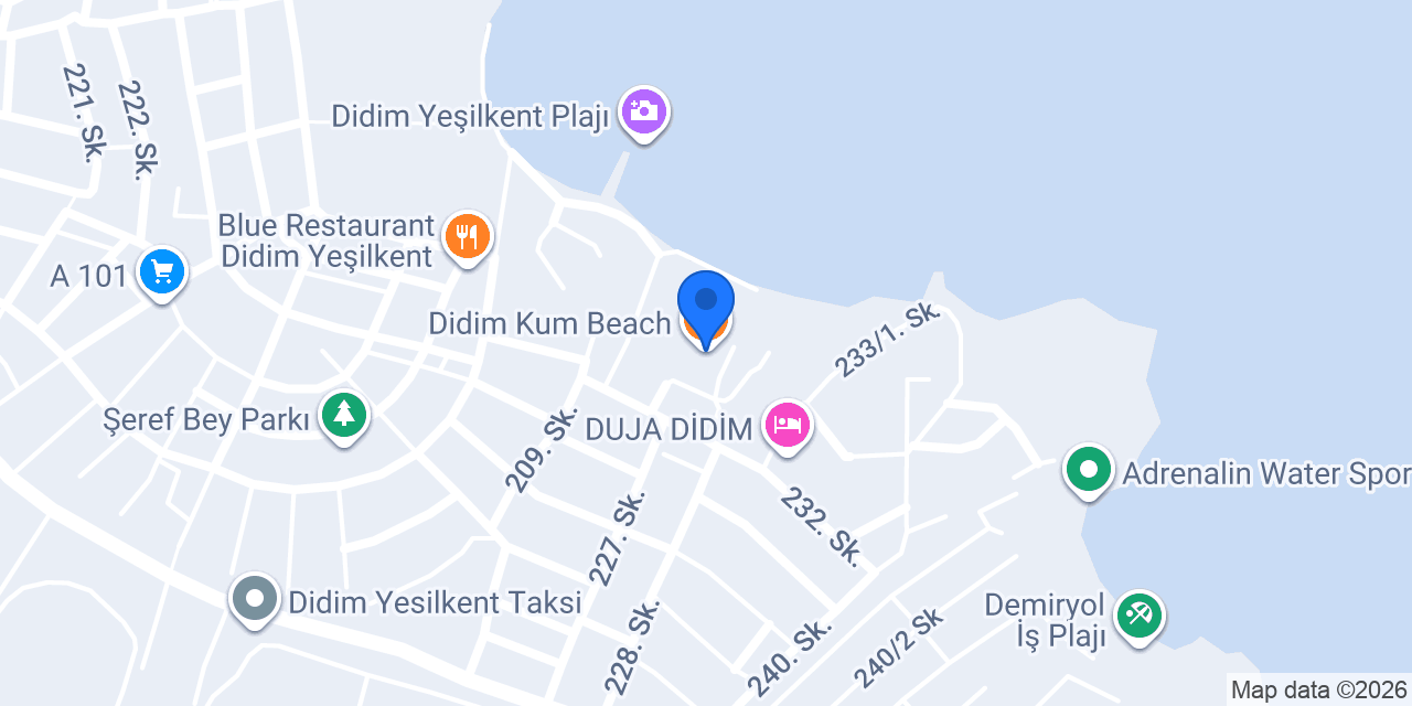 Didim Kum Beach konumu