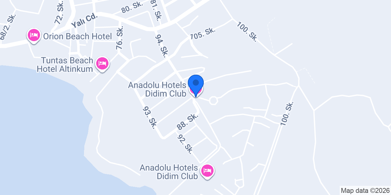 Anadolu Hotels Didim Club konumu