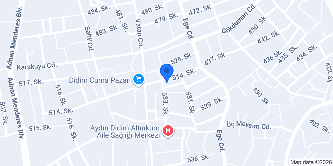 Çamlık terzi konumu
