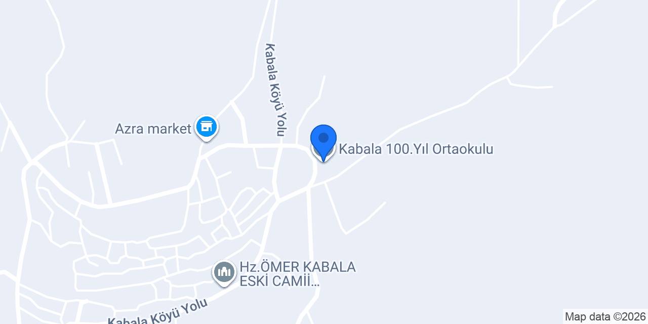 Kabala 100.Yıl Ortaokulu konumu