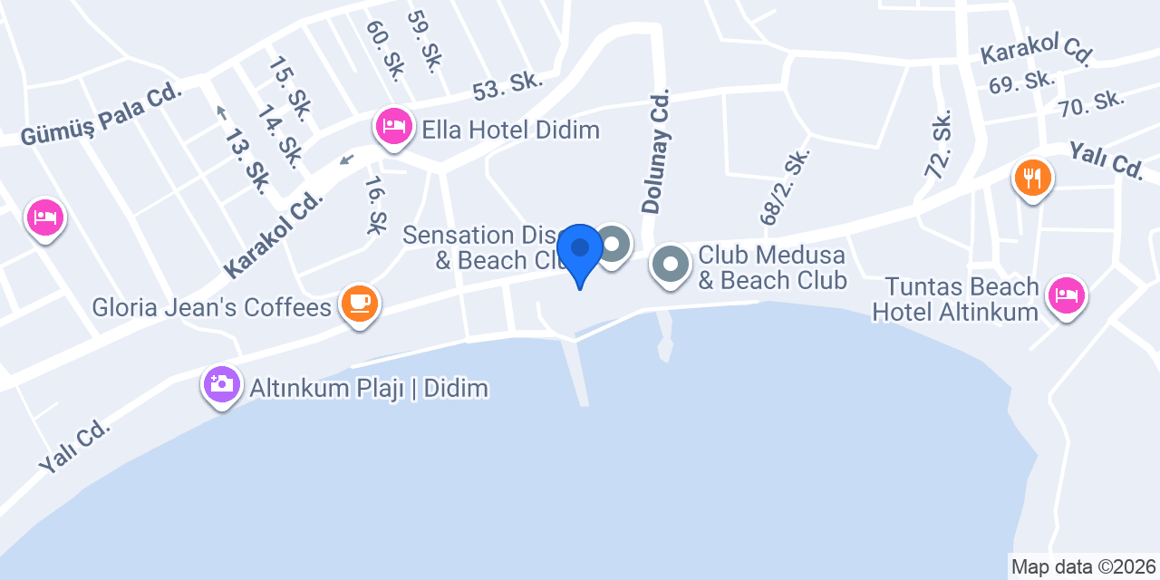 Öküz Beach Club Didim konumu