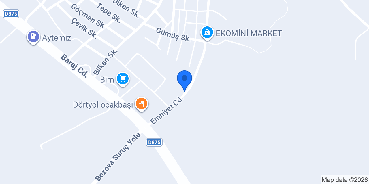 BOZOVA YAKAMOZ TEKEL BÜFE konumu