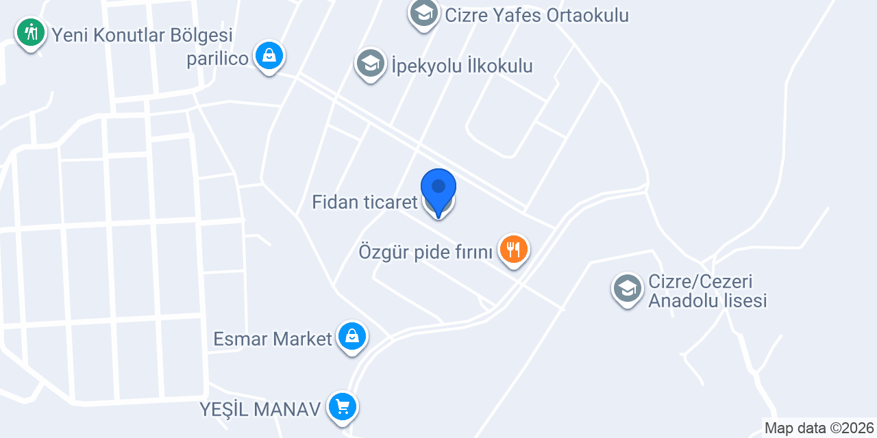 Fidan ticaret konumu