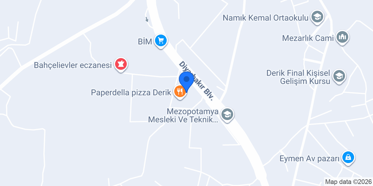 Derik İlçe Sağlık Müdürlüğü konumu