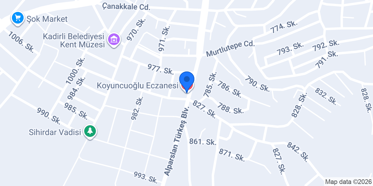 Koyuncuoğlu Eczanesi konumu