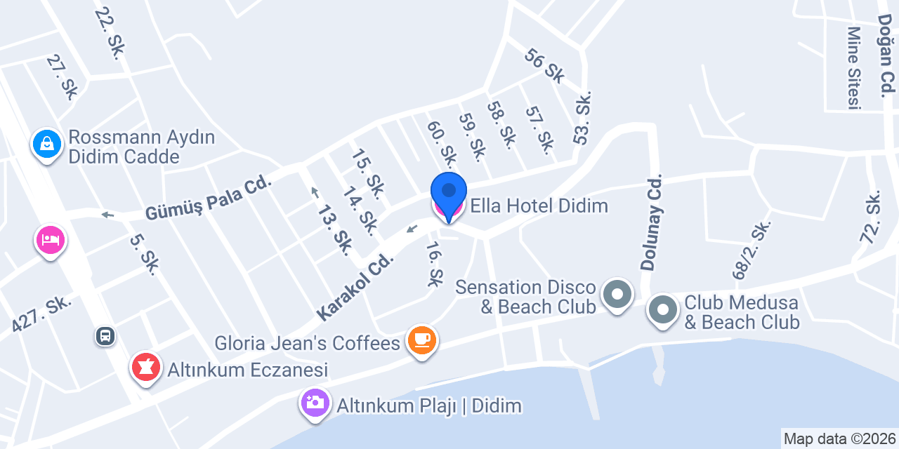 Ella Hotel Didim konumu