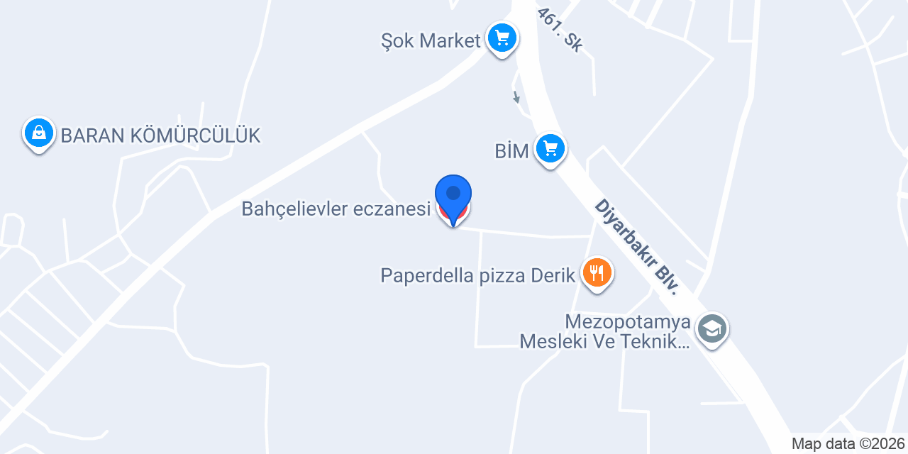 Bahçelievler eczanesi konumu