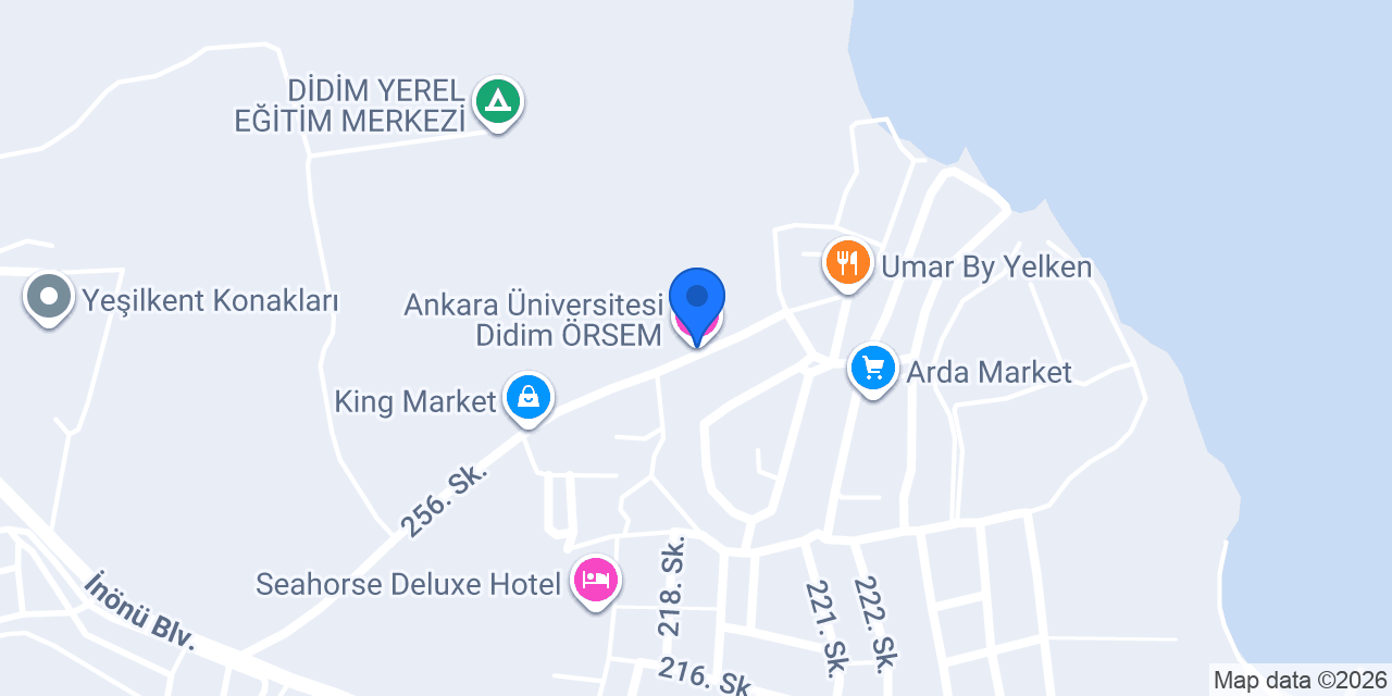 Ankara Üniversitesi Didim ÖRSEM konumu
