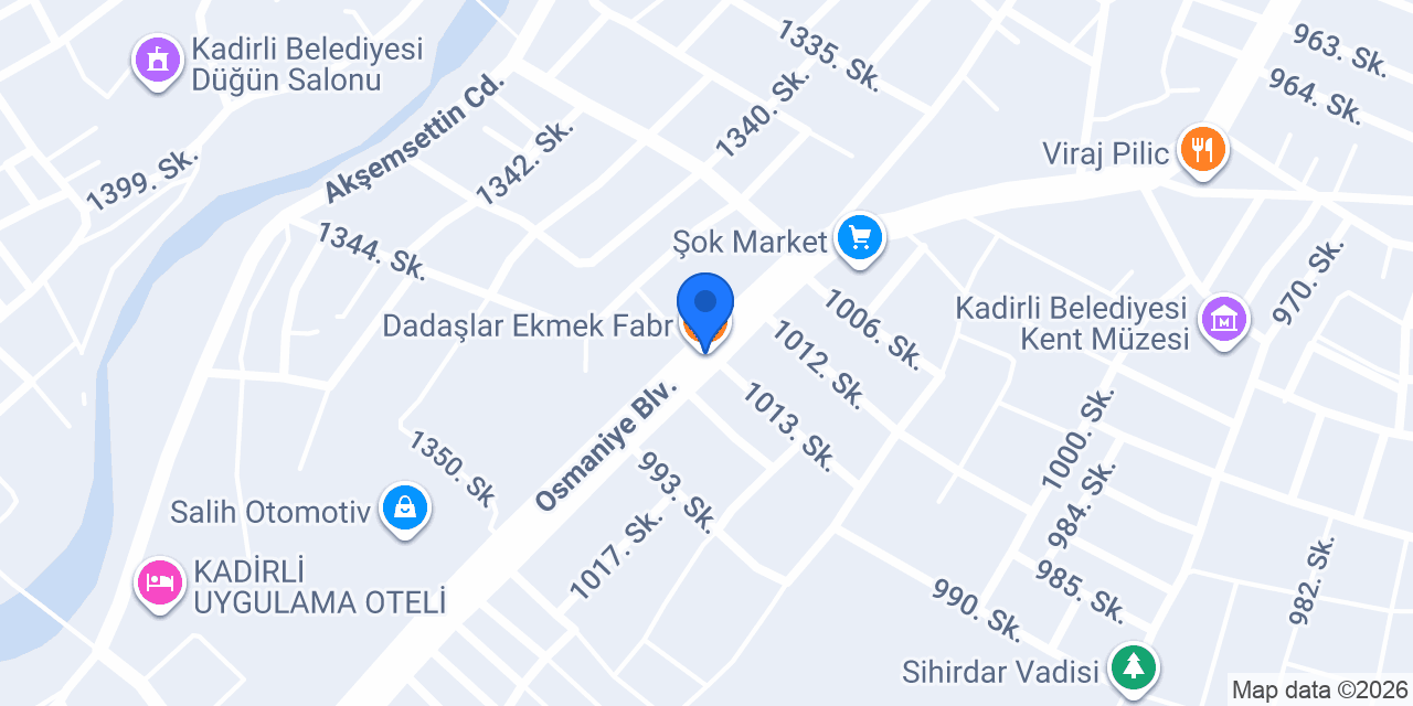 Dadaşlar Ekmek Fabr. konumu