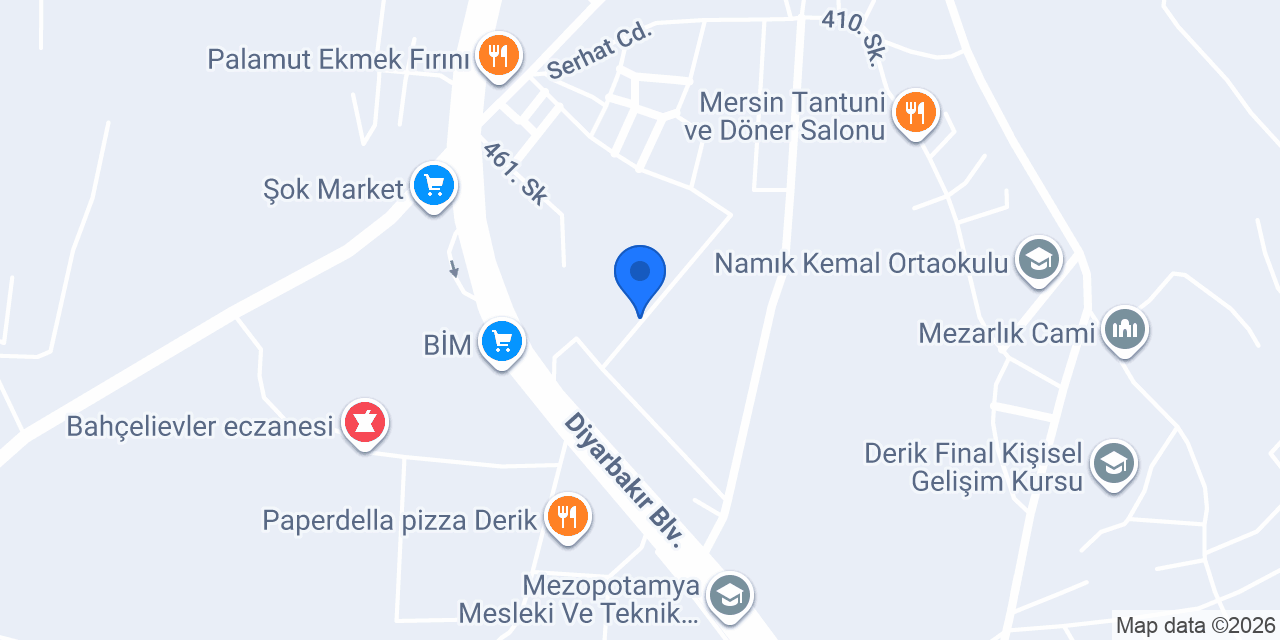 Özel Derik Sürücü Kursu konumu