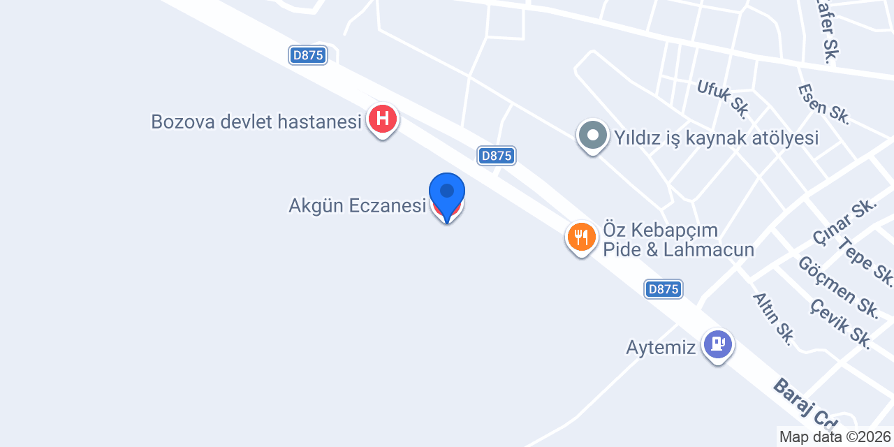 Akgün Eczanesi konumu