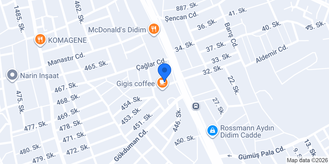 Kontrbus Coffee Co. Didim konumu