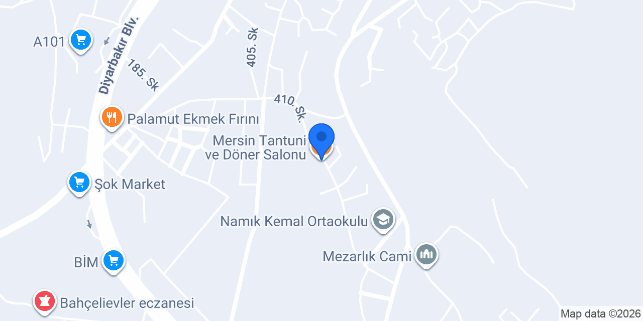 Mersin Tantuni ve Döner Salonu konumu