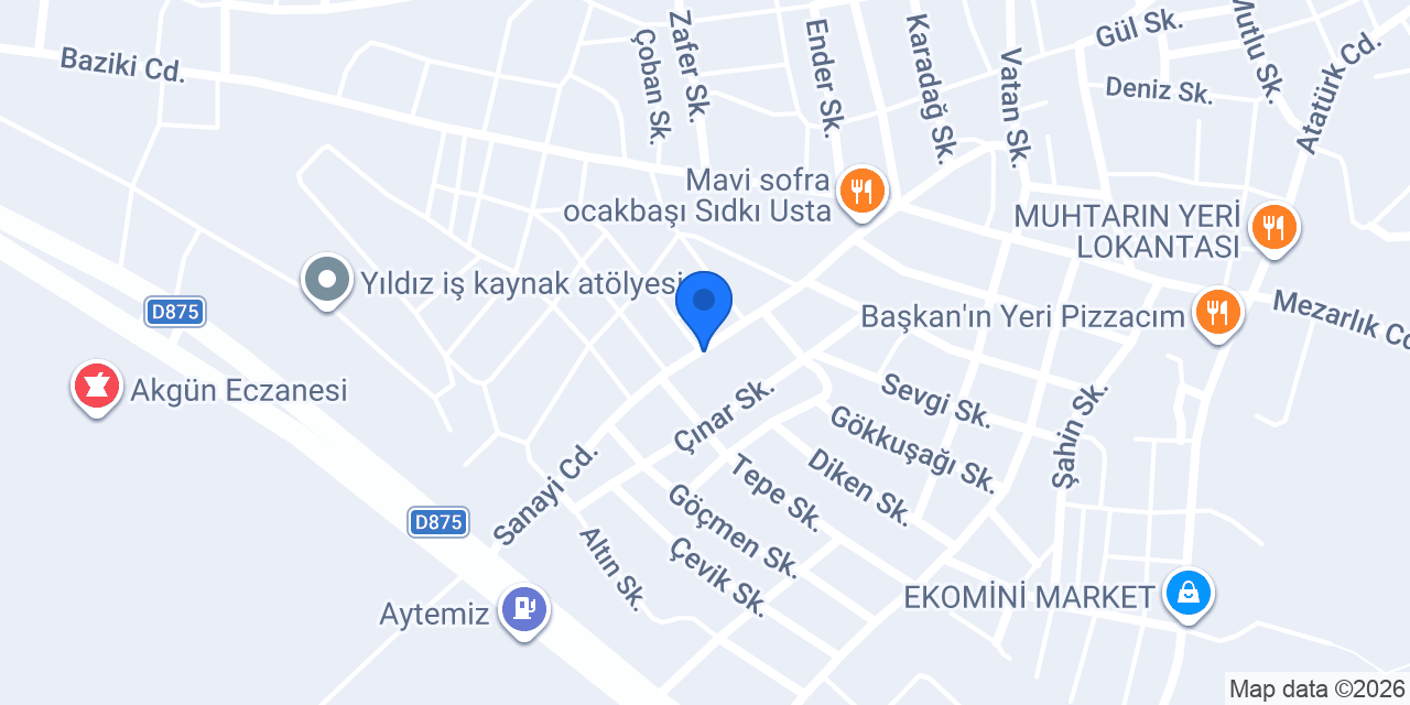 Kuaför Sinan konumu