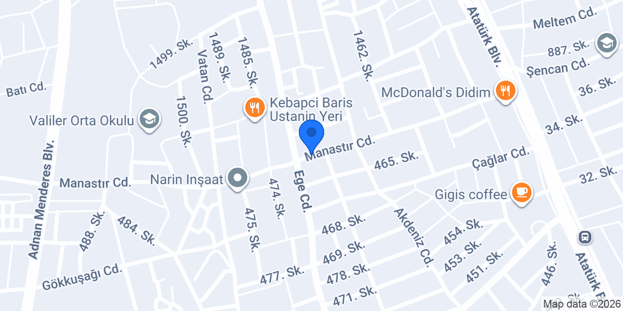 MTS Globe Türkiye Didim Ofis konumu