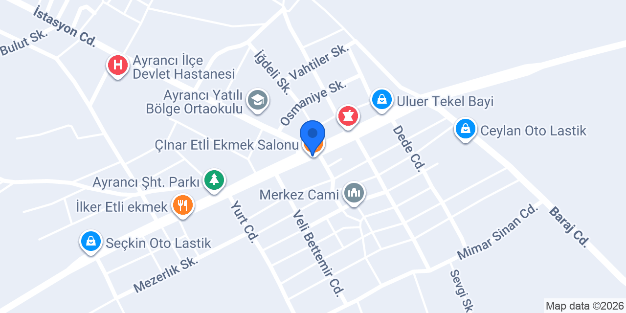 ÇInar Etlİ Ekmek Salonu konumu