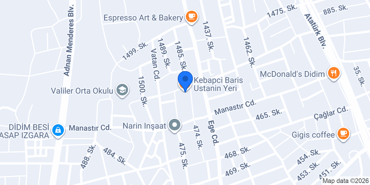Kebapci Baris Ustanin Yeri konumu