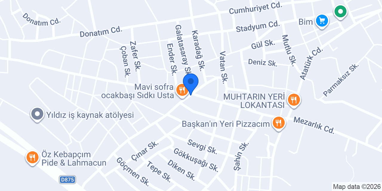 Bozova Güven Kasabı konumu