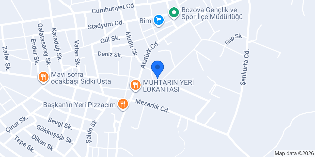 Bozova İlçe Hastanesi konumu